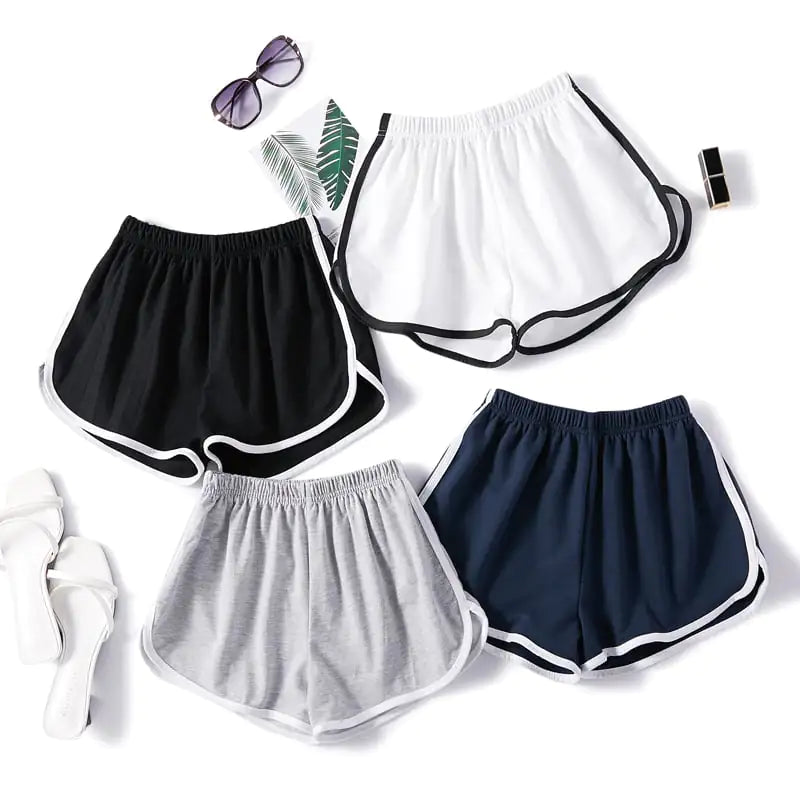 Women's High Waist Three-Quarter Sports Shorts