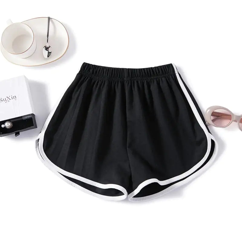 Women's High Waist Three-Quarter Sports Shorts